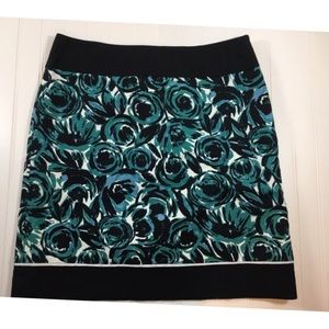 Ann Taylor floral print straight skirt