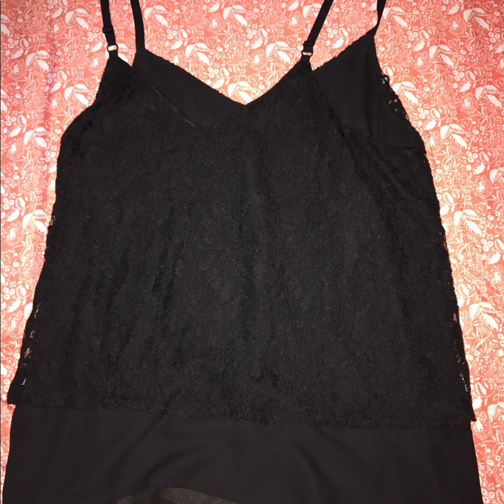 Black lace tank