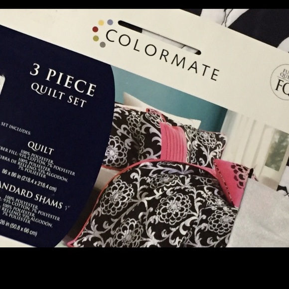 Colormate 3 Piece Quilt Set - Picture 4 of 4