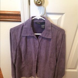 Lavender Suede Button Up