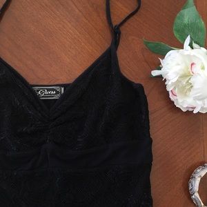 Guess black Lacey tank top size small