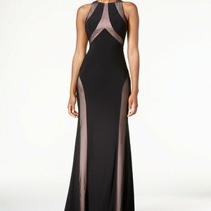 Nightway Open Back Halter Gown