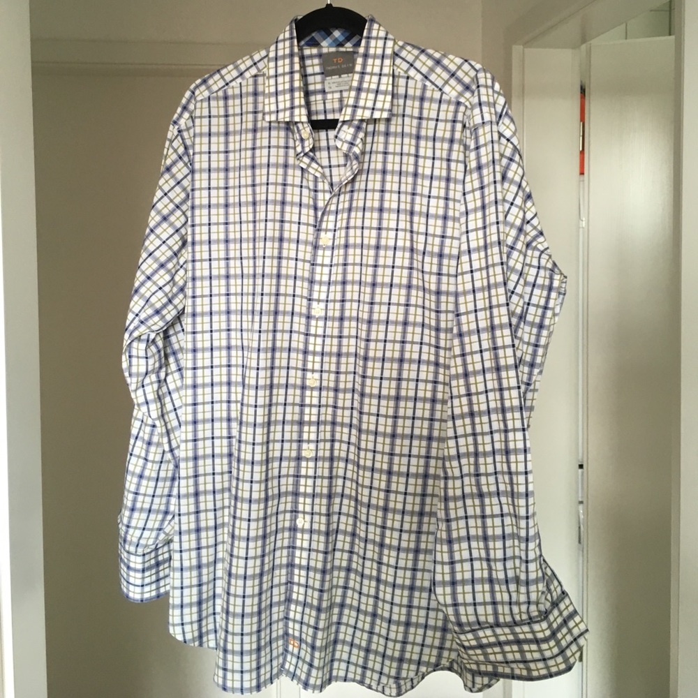 Thomas Dean Striped Sport Shirt