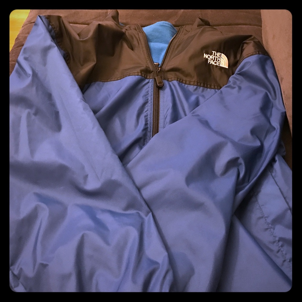 Blue North Face reversible windbreaker: medium.