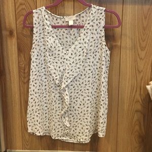 LOTF outlet sleeveless blouse with ruffle detail