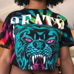 Tie dye crop tee