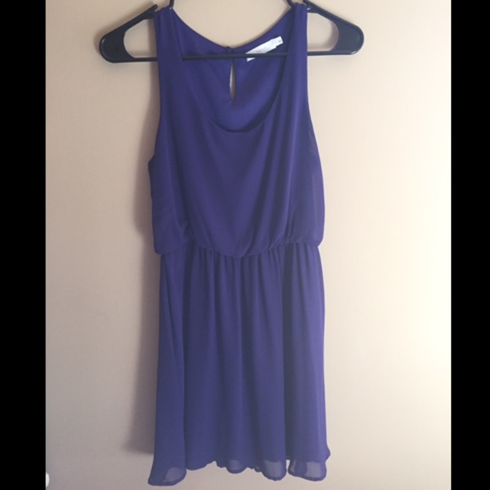 Deep Purple fit and flare dress