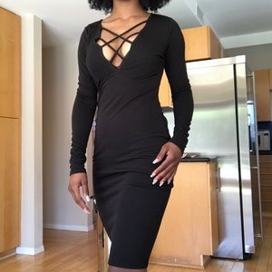 black body con dress