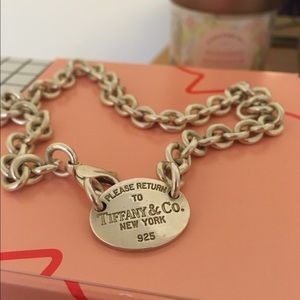 Sterling Silver Tiffany's dog-tag necklace