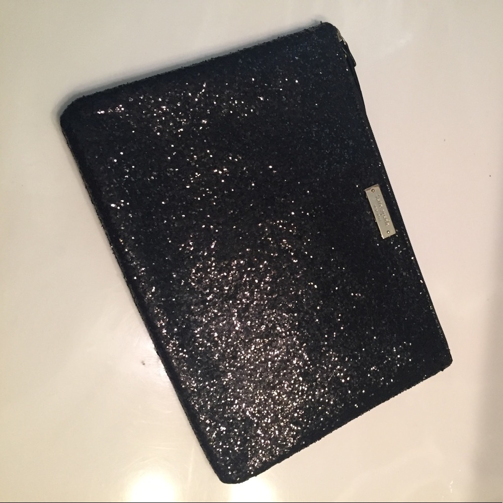 Kate Spade black glitter Mia bag excellent! ♠️♥️