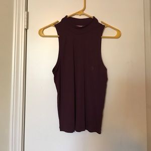 Ribbed Turtle Neck Tank