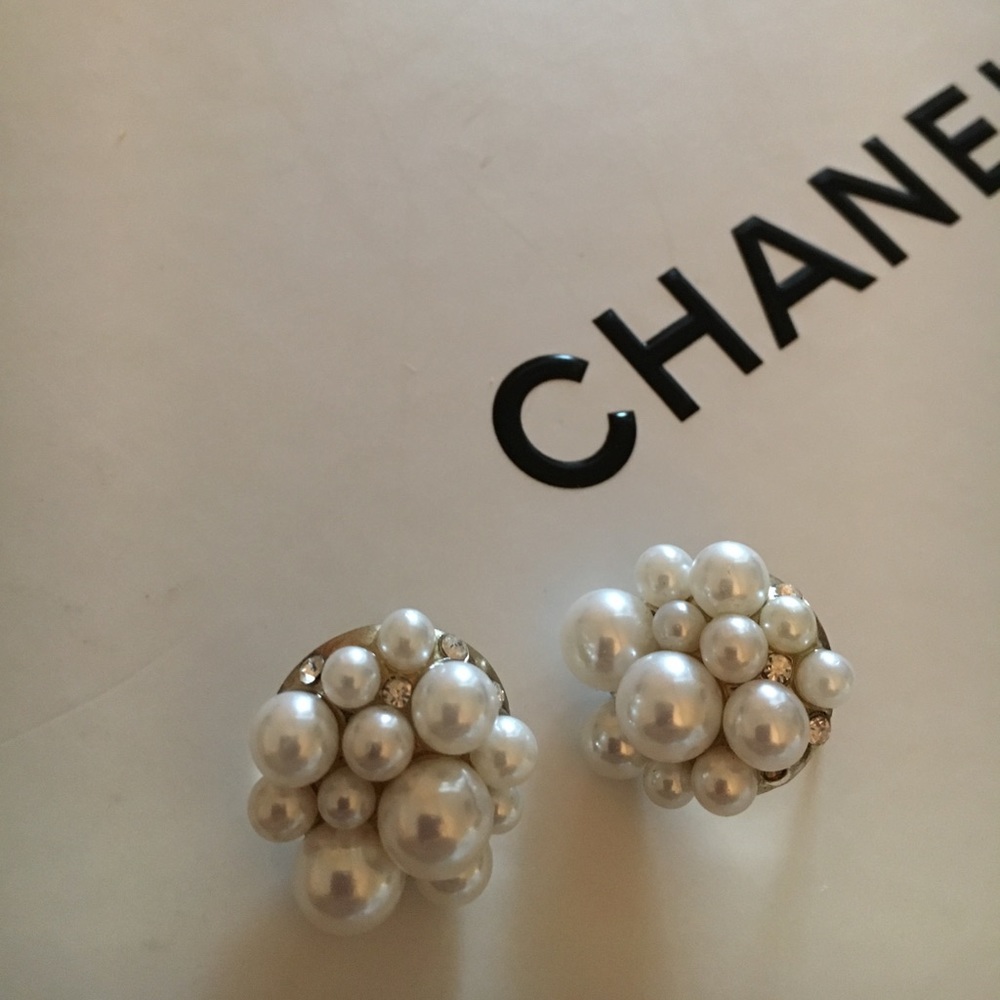 Faux pearl earrings