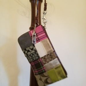 Coach Holiday Patchwork Wristlet