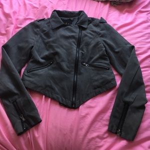Gray cropped jacket