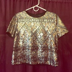 Sequined slightly cropped top from Forever 21