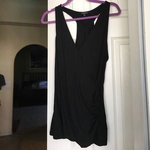 Black soft top from express . Low neckline