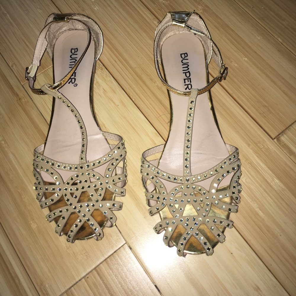 Golden sandals