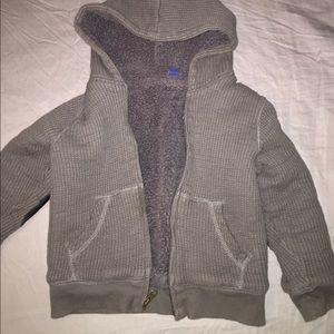 GAPKids boys waffle knit/faux shearling hoodie 5T