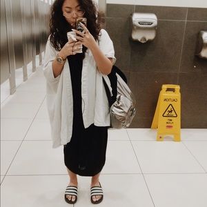 Light grey long loose cardigan