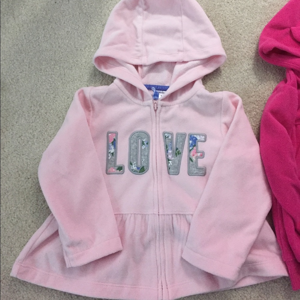 Two Carters pink fleece hoodies - Picture 2 of 7