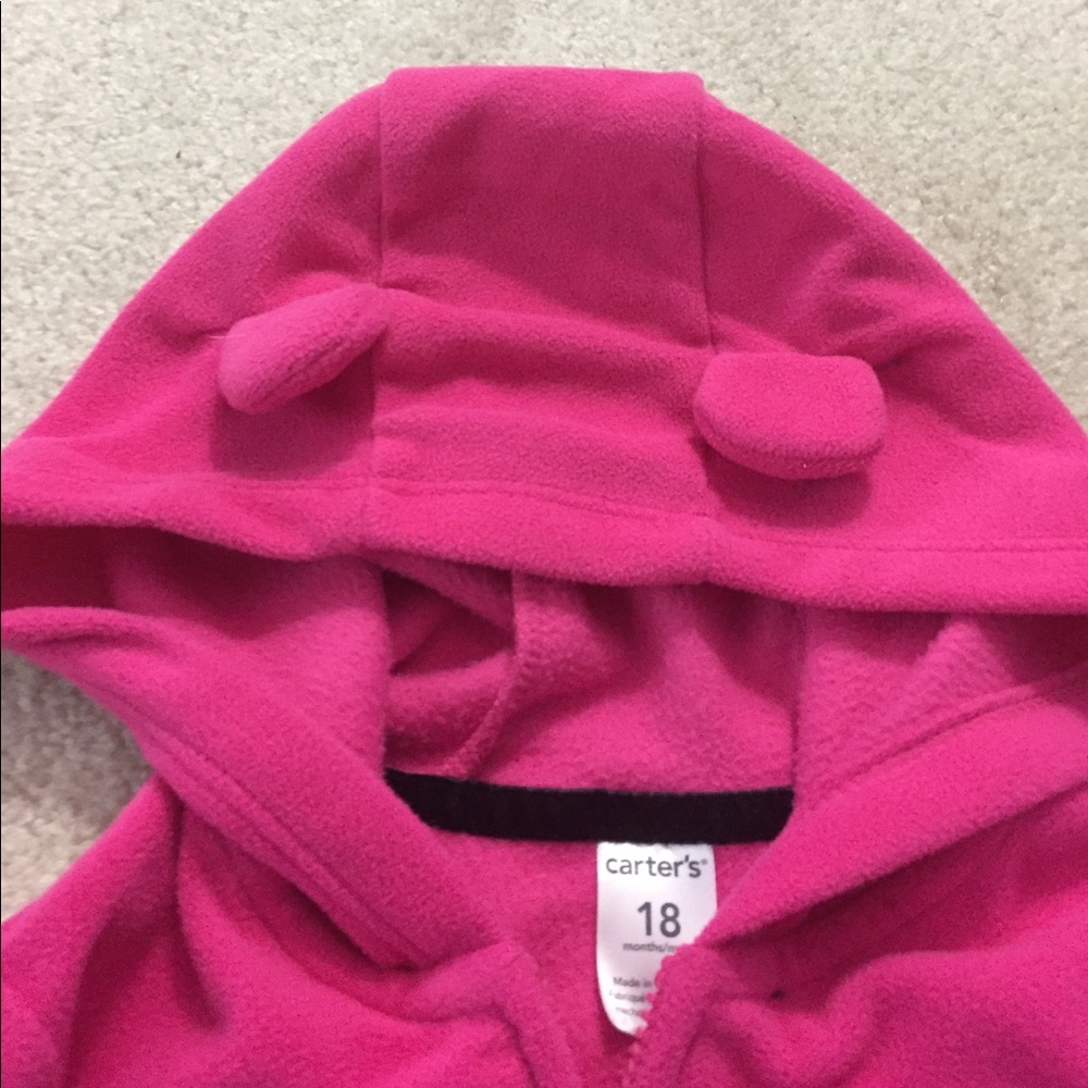 Two Carters pink fleece hoodies - Picture 4 of 7