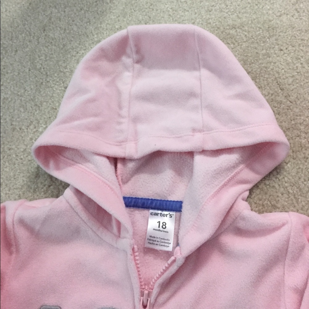 Two Carters pink fleece hoodies - Picture 5 of 7
