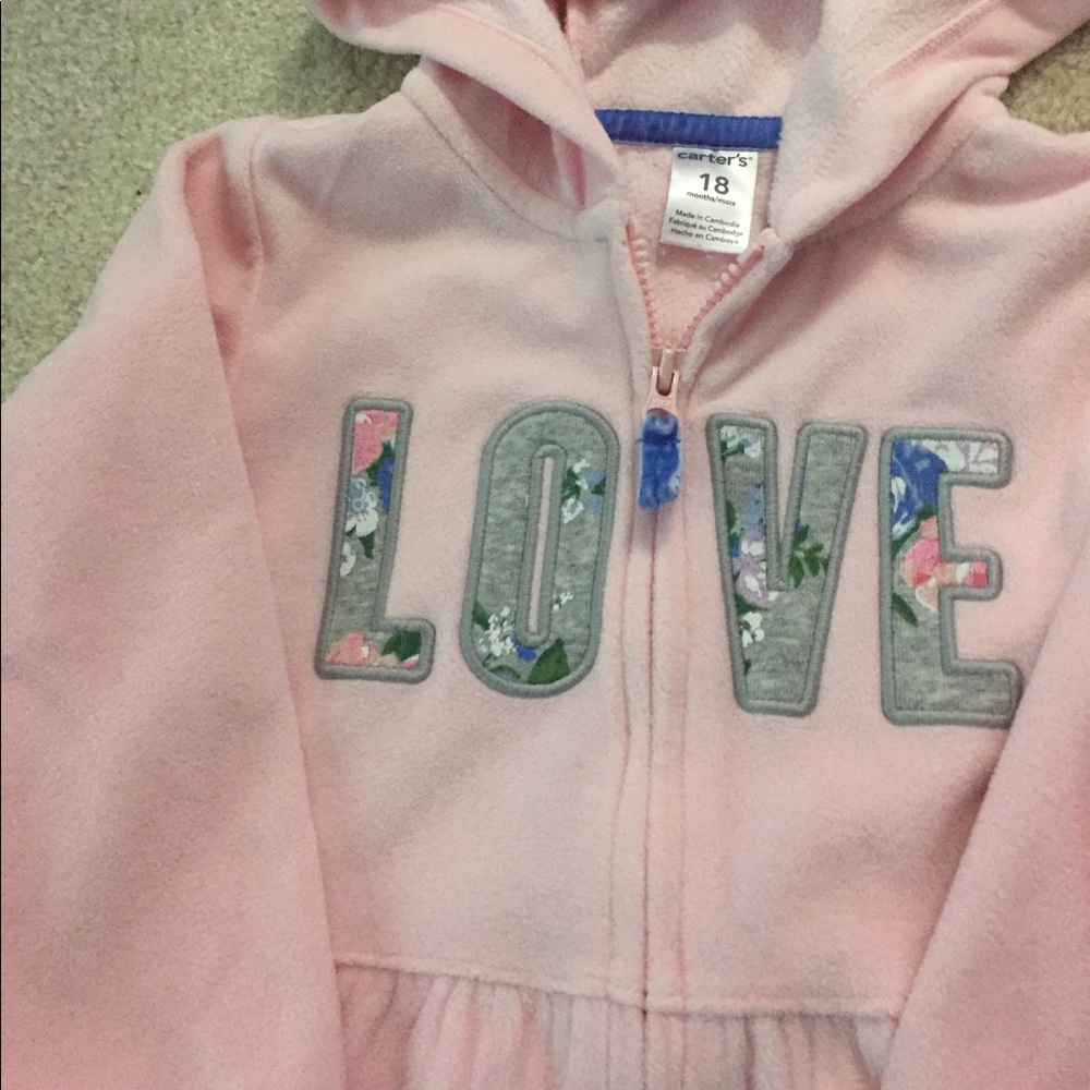 Two Carters pink fleece hoodies - Picture 6 of 7