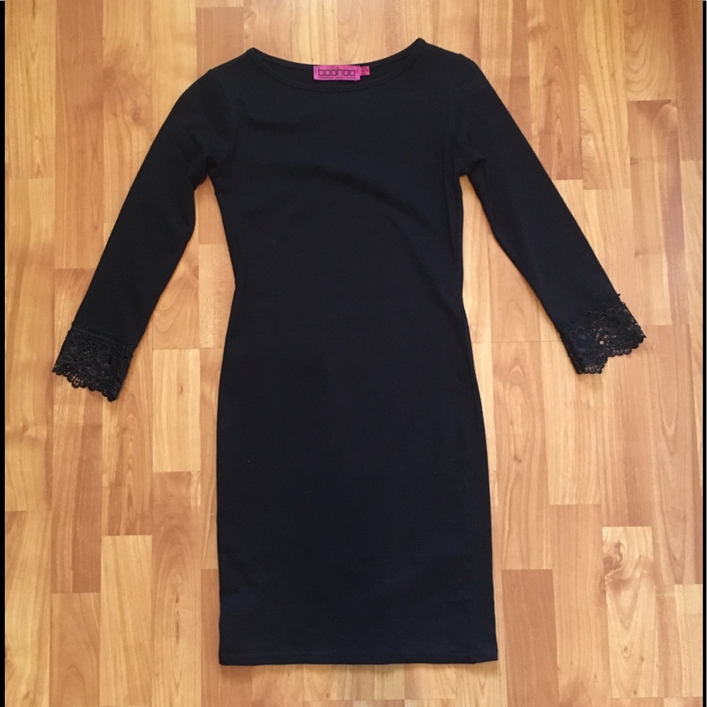 Boohoo Lace Trim Dress