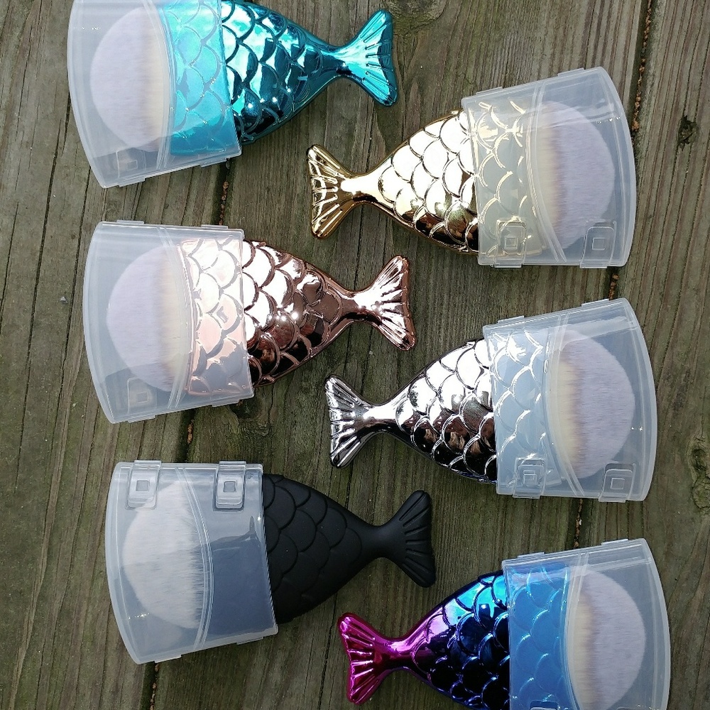 Mermaid tail makeup brush