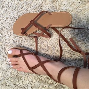 Laced Up sandals: Forever 21, BRAND NEW