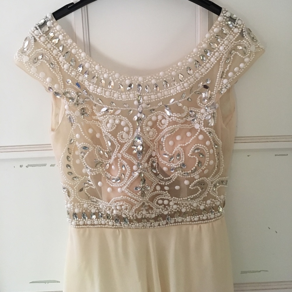 Stunning Cream prom dress
