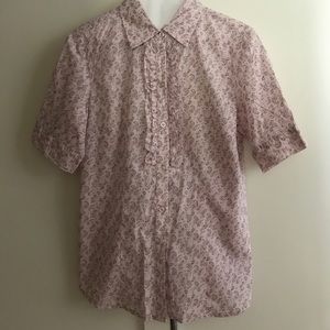 IZOD short sleeve Pink Cotton button down shirt