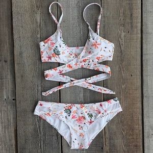 White floral bikini