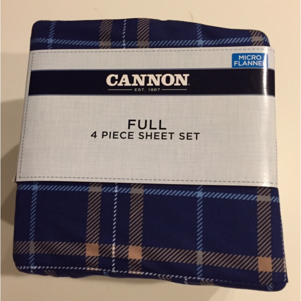 Cannon Micro Flannel 4 Piece Sheet Set