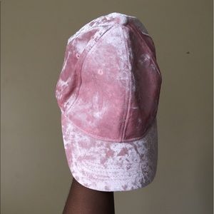 Pink velvet ball cap :)