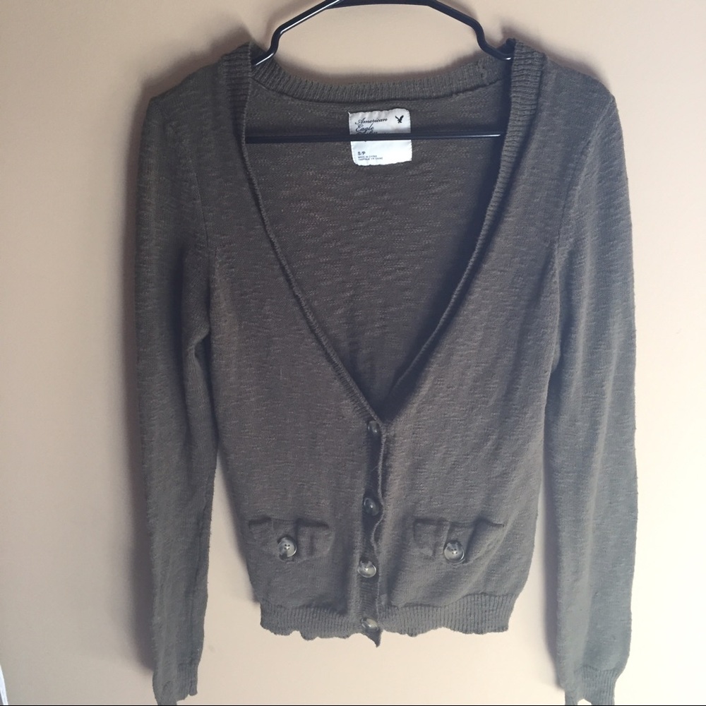 Olive Green Cardigan