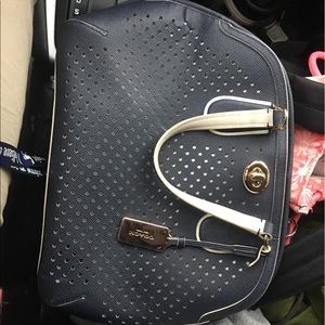 Navy blue coach bag