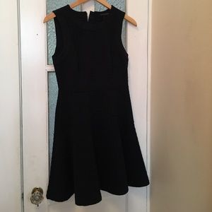 Navy sleeveless waffle dress