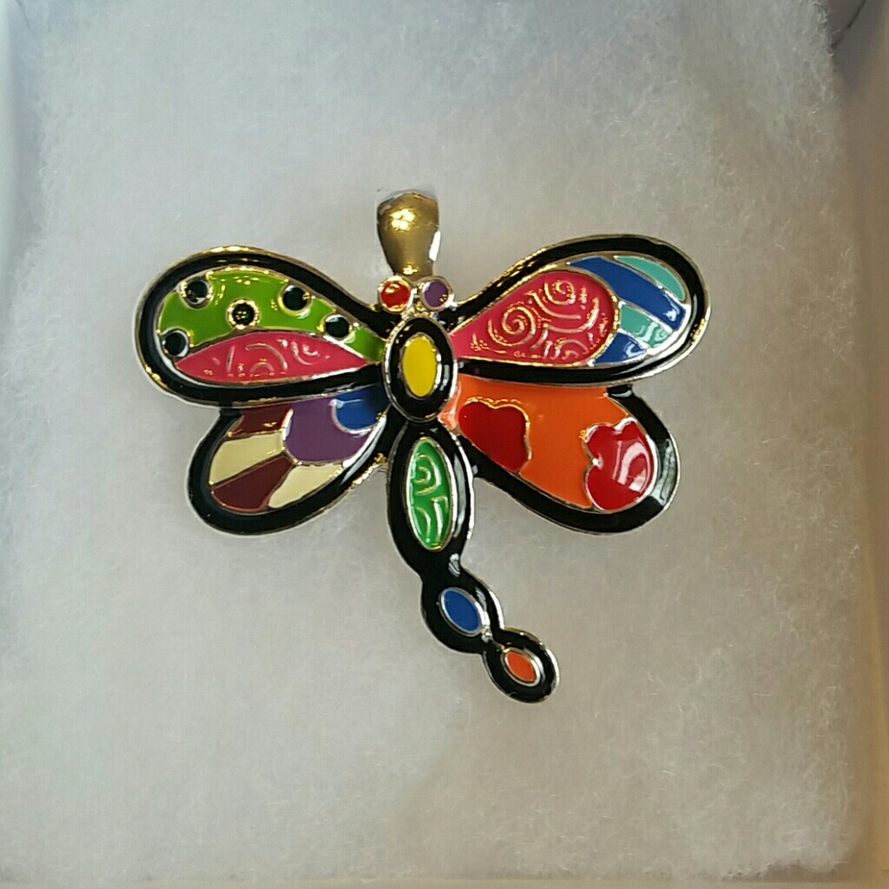 Dragon Fly colorful pendant
