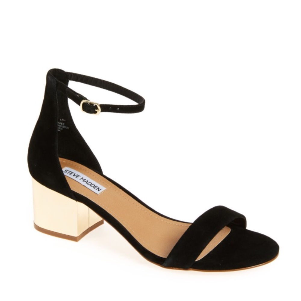 Irenee-G Mirror Block Heel Sandal