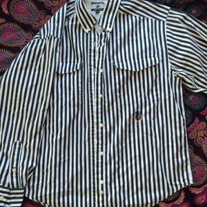 Polo blouse, striped