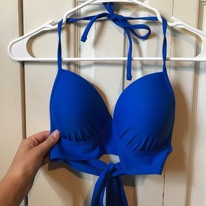 Royal Blue Triangle Bikini Top