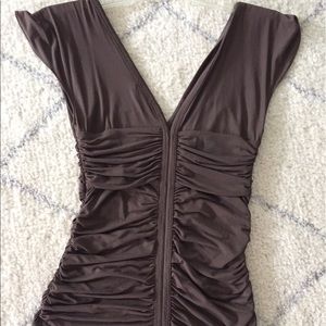 BCBG Maxazria brown top