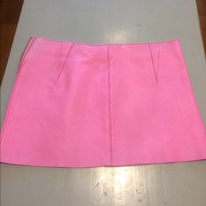 Alexander Wang Pink Leather Mini Skirt