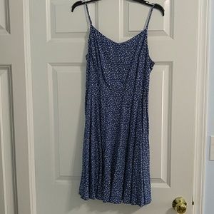 Navy, Blue and White Floral Dress