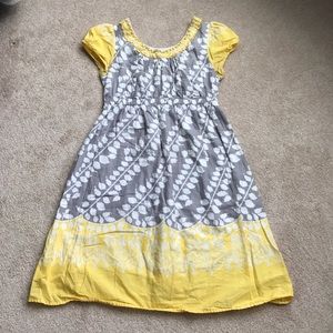 Gray and Yellow Dress