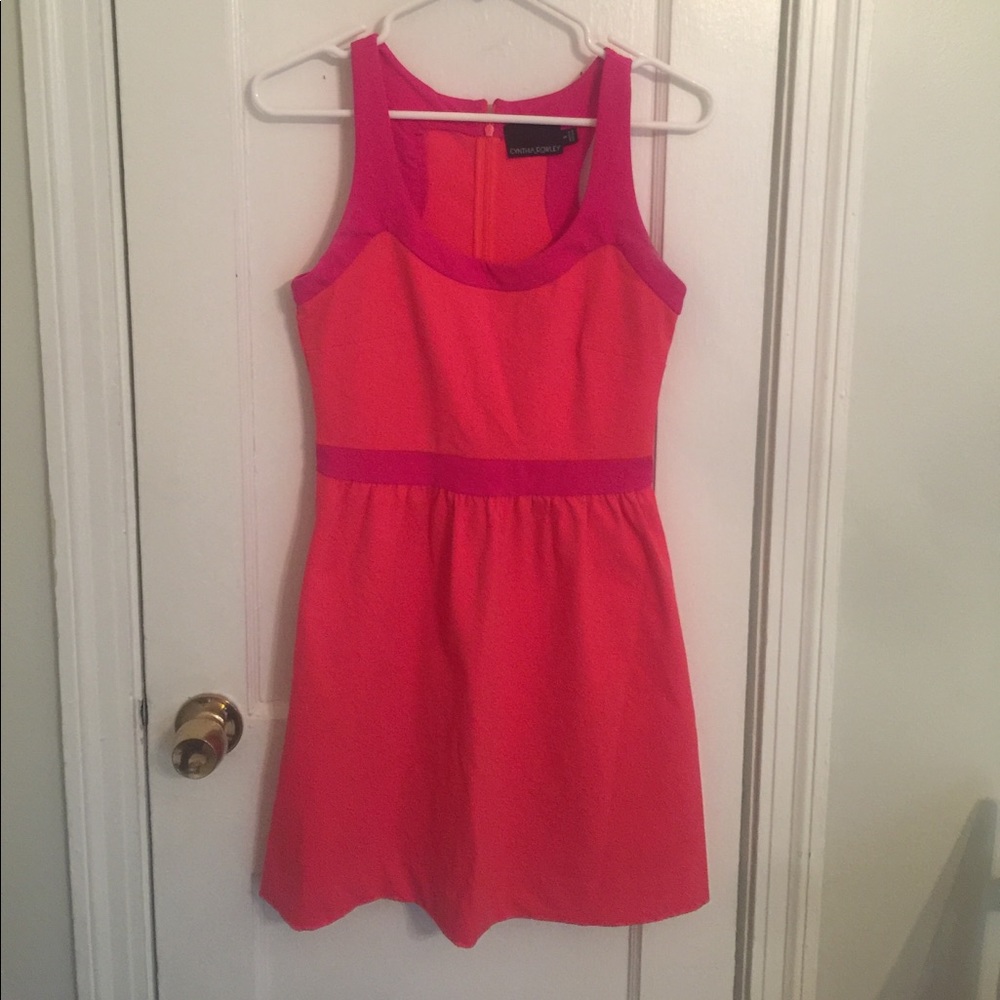 Pink and orange Cynthia Rowley racerback dress