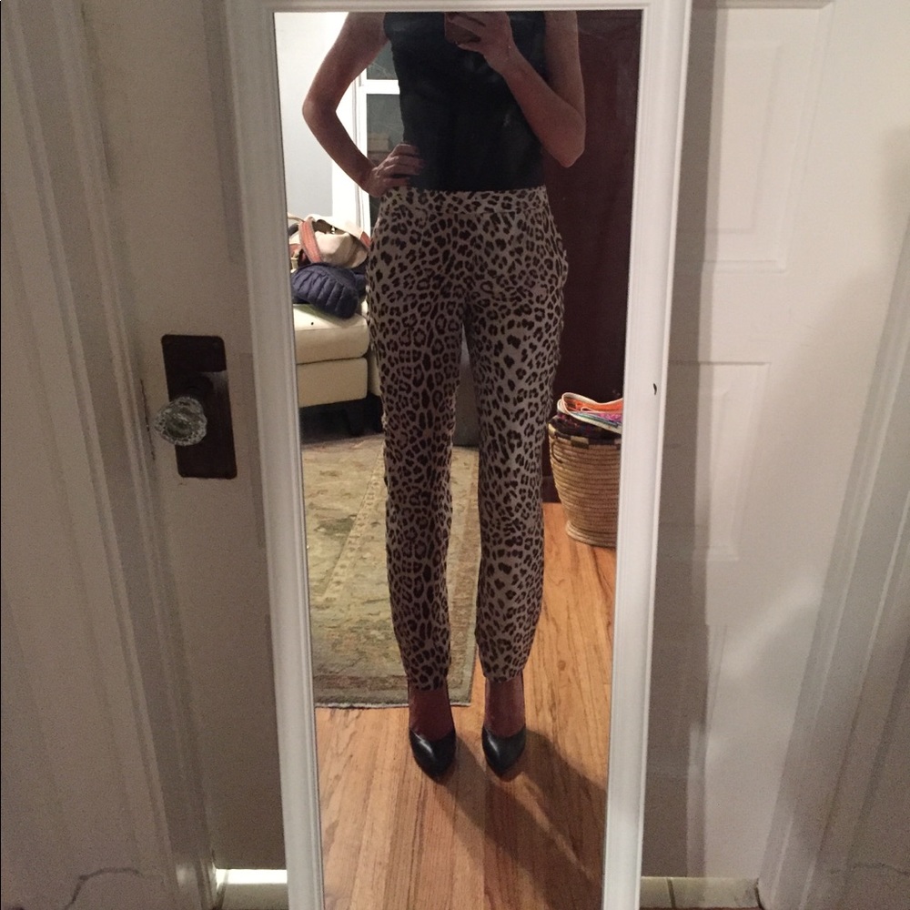 Haute Hippie silk leopard pants