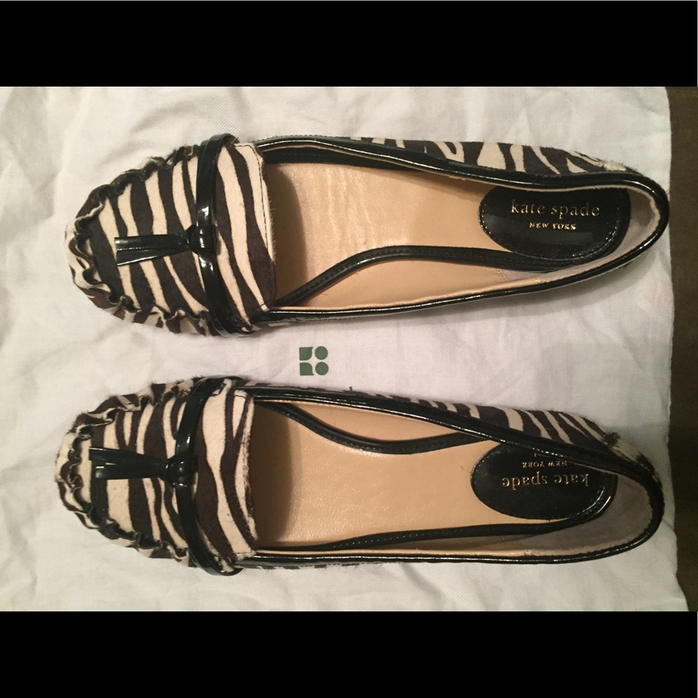 Kate Spade Zebra Print Flats