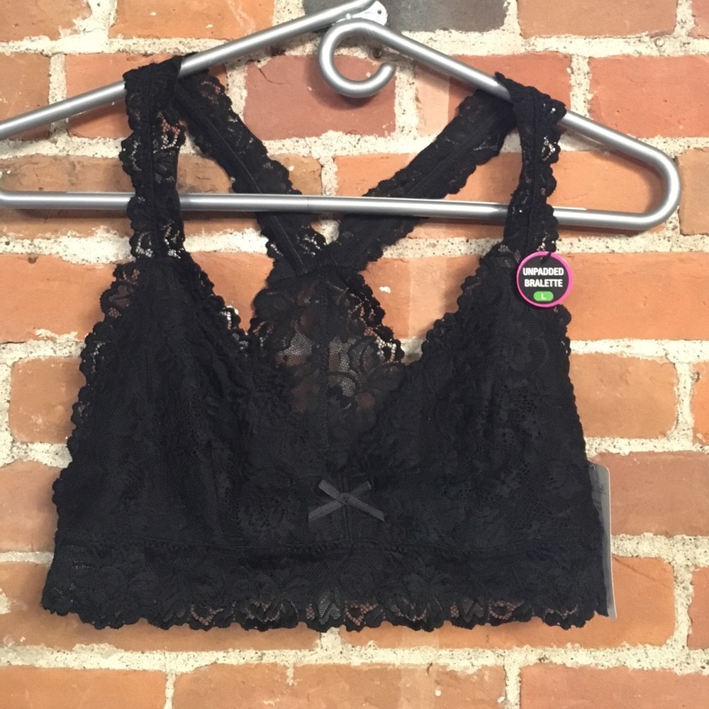 Black lace bralette